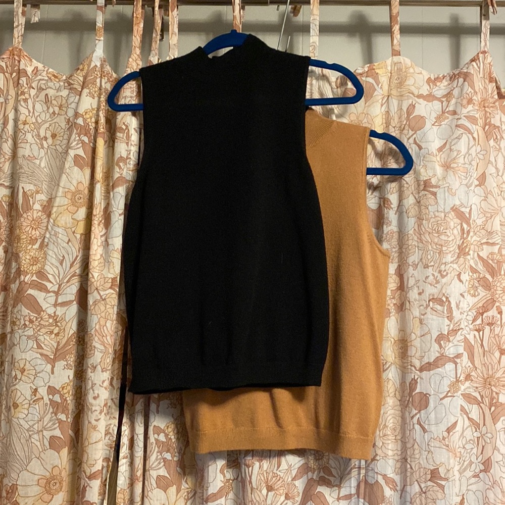 Anthropologie Mock Neck Sweater Tank